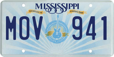 MS license plate MOV941