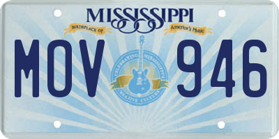 MS license plate MOV946