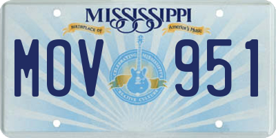 MS license plate MOV951