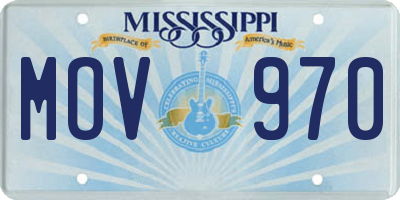 MS license plate MOV970