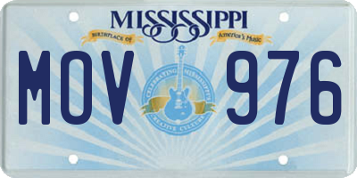 MS license plate MOV976