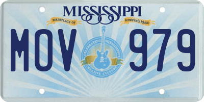 MS license plate MOV979