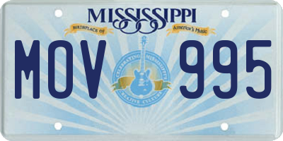 MS license plate MOV995