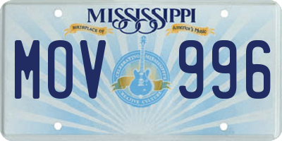 MS license plate MOV996