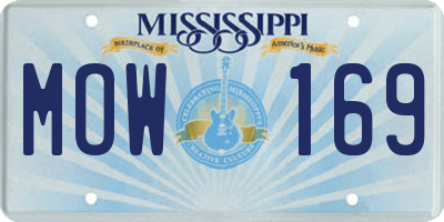 MS license plate MOW169