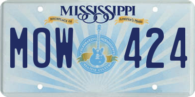 MS license plate MOW424