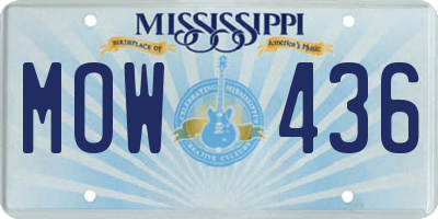 MS license plate MOW436