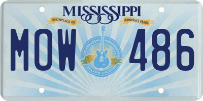MS license plate MOW486