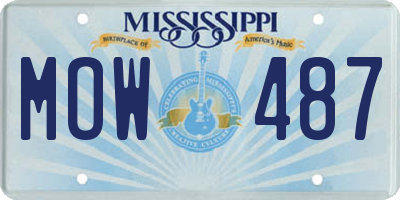 MS license plate MOW487