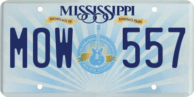 MS license plate MOW557