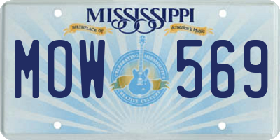 MS license plate MOW569