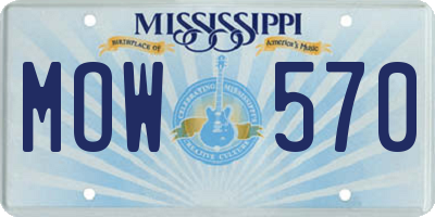 MS license plate MOW570
