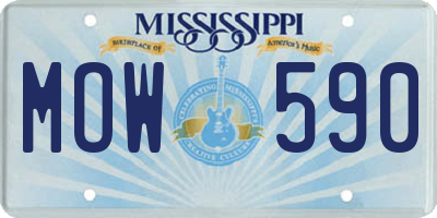 MS license plate MOW590