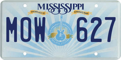 MS license plate MOW627