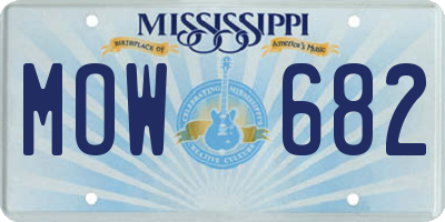 MS license plate MOW682