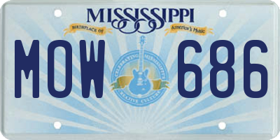 MS license plate MOW686