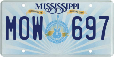 MS license plate MOW697