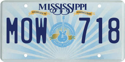 MS license plate MOW718