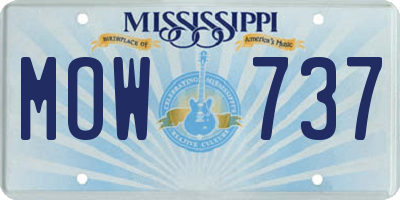 MS license plate MOW737