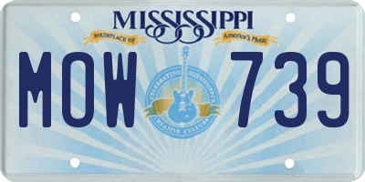 MS license plate MOW739