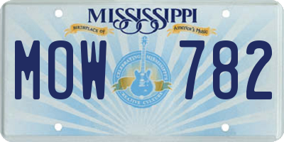 MS license plate MOW782