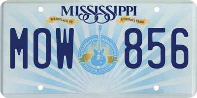 MS license plate MOW856