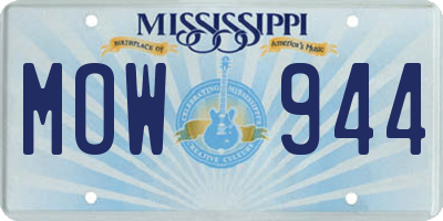 MS license plate MOW944