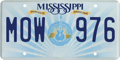 MS license plate MOW976