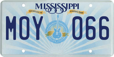 MS license plate MOY066