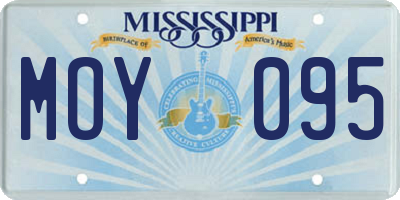 MS license plate MOY095