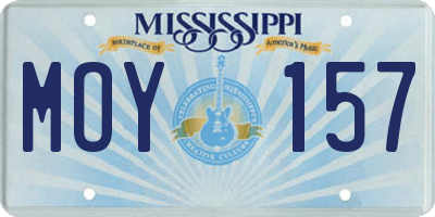 MS license plate MOY157