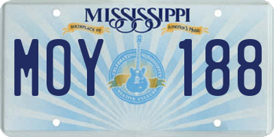 MS license plate MOY188