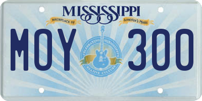 MS license plate MOY300