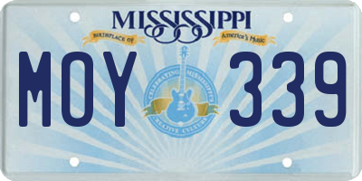 MS license plate MOY339