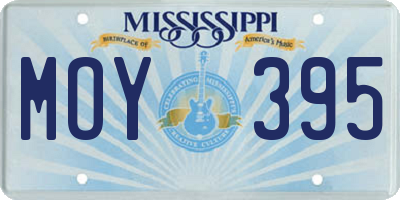 MS license plate MOY395
