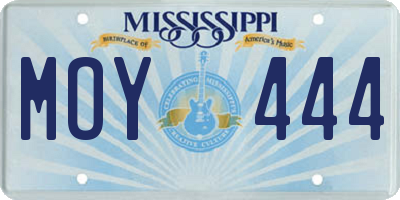 MS license plate MOY444