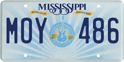 MS license plate MOY486