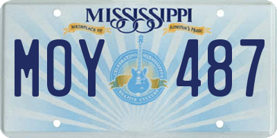 MS license plate MOY487
