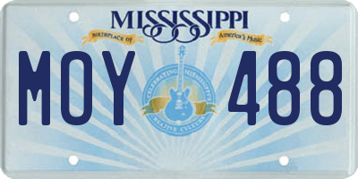 MS license plate MOY488
