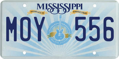 MS license plate MOY556