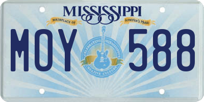 MS license plate MOY588