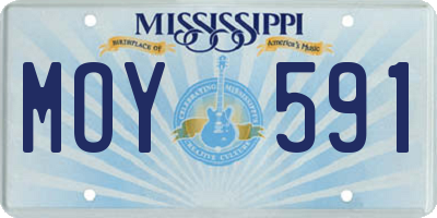 MS license plate MOY591