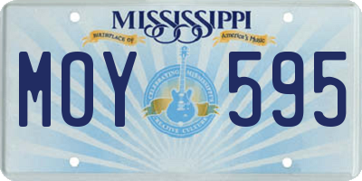 MS license plate MOY595