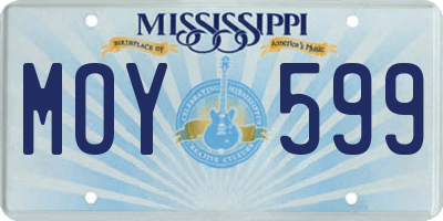 MS license plate MOY599