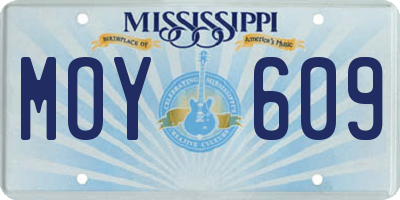 MS license plate MOY609
