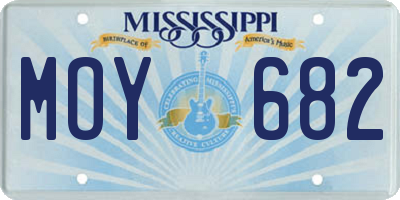 MS license plate MOY682