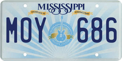 MS license plate MOY686