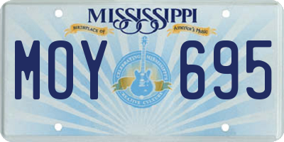 MS license plate MOY695