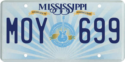 MS license plate MOY699