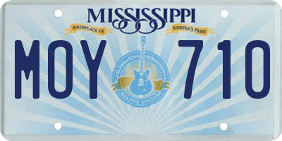 MS license plate MOY710